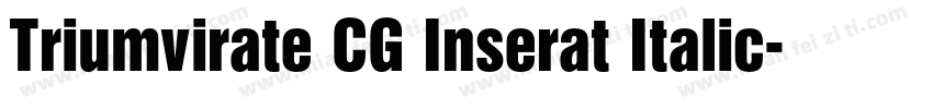 Triumvirate CG Inserat Italic字体转换